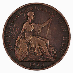 Coin - Farthing, George IV, Great Britain, 1823 (Reverse)