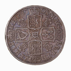 Coin - Halfcrown, Queen Anne, Great Britain, 1708 (Reverse)