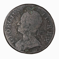 Coin - Halfpenny, George II, Great Britain, 1752 (Obverse)