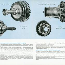 Descriptive booklet of compressor and turbine.