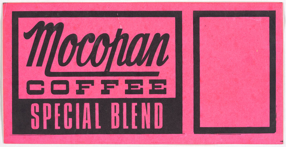 Label - Mocopan, Coffee Special Blend, 1950s-1970s