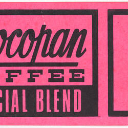 Label - Mocopan, Coffee Special Blend, 1950s-1970s