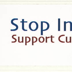 Sticker - 'Stop Inbreeding: Support Cultural Diversity', 2008