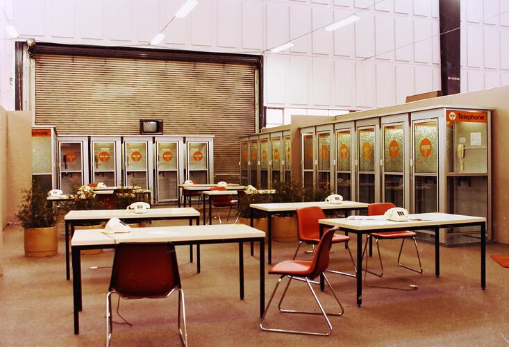 Photograph - Commonwealth Heads of Government Meeting, Media Centre, Western Annexe, Royal Exhibition Building, Melbourne, 30 Sep-7 Oct 1981