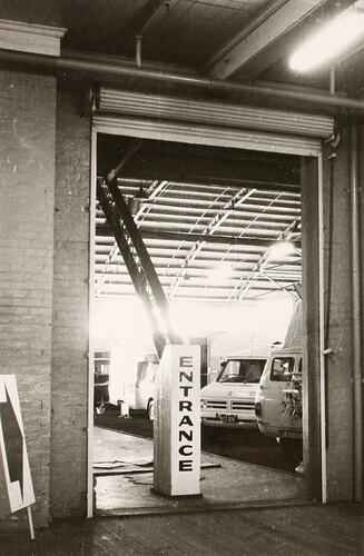 Photograph - Doorway to Stadium Annexe from Great Hall, Exhibition Building, Melbourne, 1971