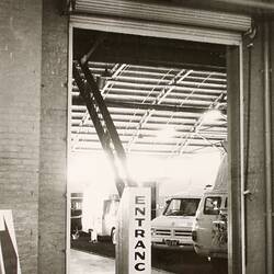 Photograph - Doorway to Stadium Annexe from Great Hall, Exhibition Building, Melbourne, 1971