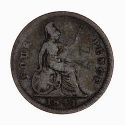 Coin - Groat, Queen Victoria, Great Britain, 1841 (Reverse)