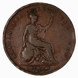 Coin - Penny, Queen Victoria, Great Britain, 1851 (Reverse)