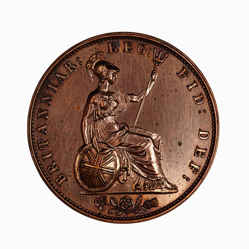 Proof Coin - Halfpenny, Queen Victoria, Great Britain, 1860 (Reverse)