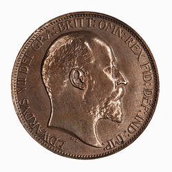 Coin - Halfpenny, Edward VII, Great Britain, 1902 (Obverse)