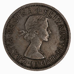 Coin - Halfcrown, Elizabeth II, Great Britain, 1958 (Obverse)