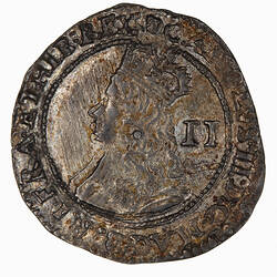 Coin - Twopence, Charles II, Great Britain, 1660-1662 (Obverse)