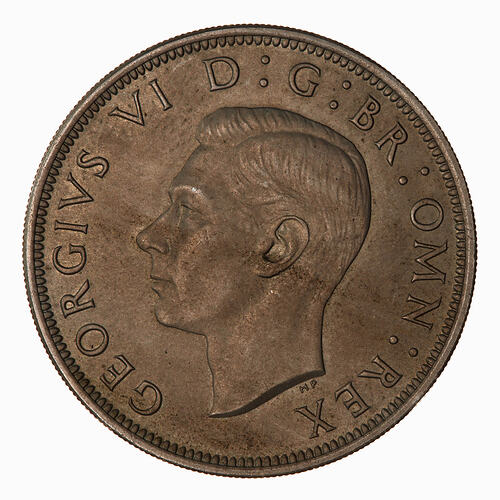 Coin - Halfcrown, George VI, Great Britain, 1947 (Obverse)