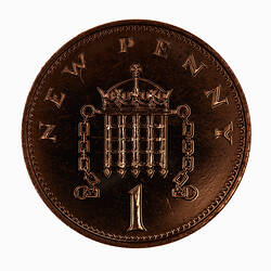 Proof Coin - 1 Penny, Great Britain, 1973 (Reverse)