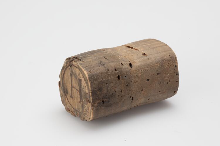 Old Bottle Cork with Engraved H
