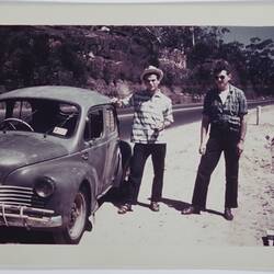 Photograph - Julius Toth & Vince with Renault, Victoria, 1959