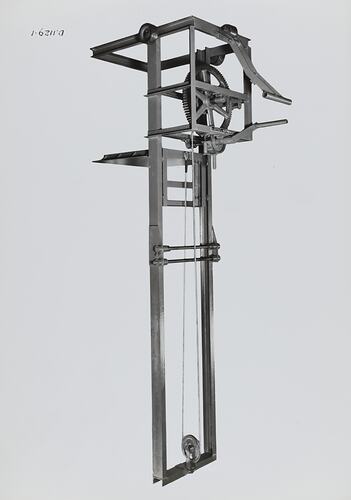 Photograph - Schumacher Mill Furnishing Works, Vertical Stacking and Lowering Elevator, Port Melbourne, Victoria, circa 1940s