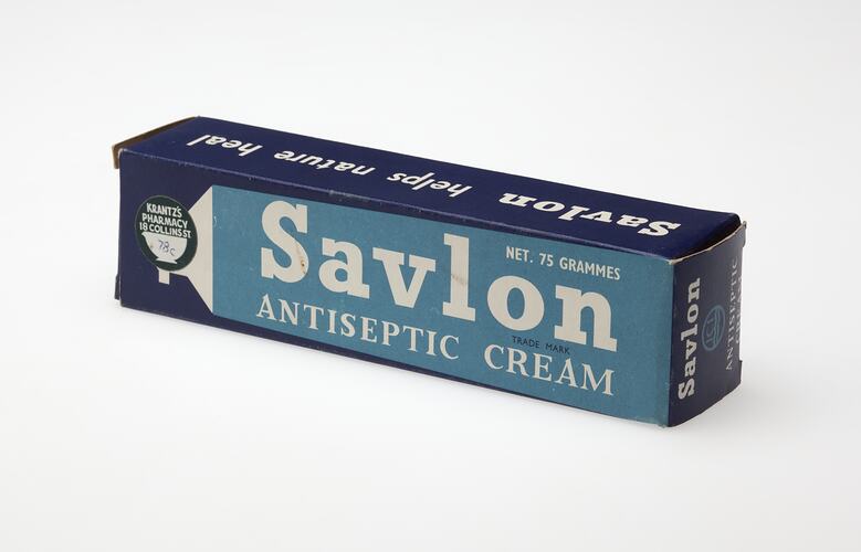 Antiseptic Cream - Box - 'Savlon', First Aid Kit, Homemade, Sophus Bruhn, circa 1970-1990
