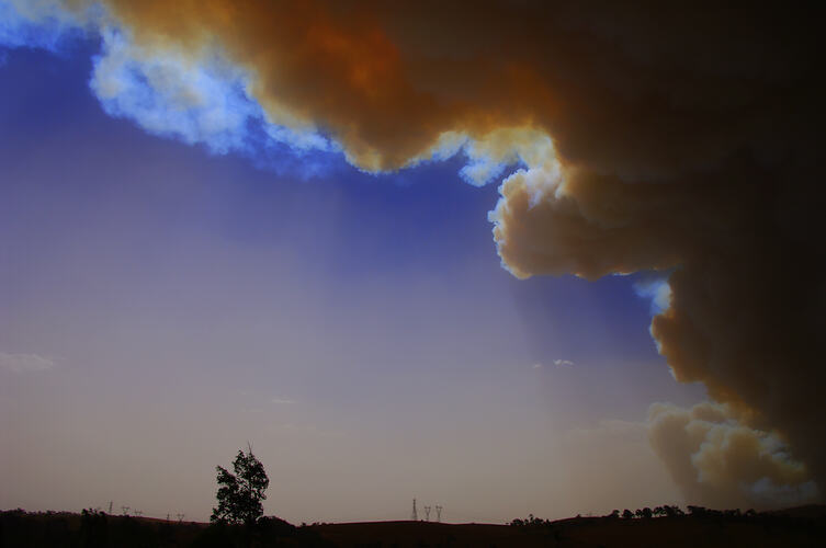 Digital Photograph - 'Fire Cloud', Black Saturday Bushfires, Arthurs Creek, Victoria, 7 Feb 2009