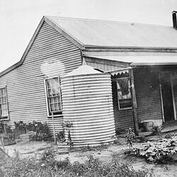 Negative - Corrugated Iron Farm House, Horsham District, Victoria, 1920-1930