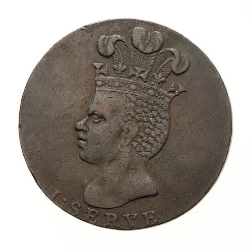 Token - 1 Penny, Sir Philip Gibbs, Barbados, 1788