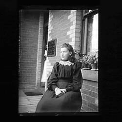 Glass Negative - Nellie Beckett, Northcote, Victoria, Aug 1898