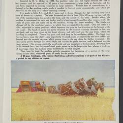 Product Catalogue - H.V. McKay Pty Ltd, 'Farm Machinery', Sunshine, Victoria, 1927