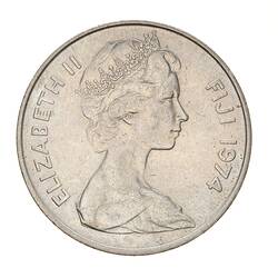 Coin - 20 Cents, Fiji, 1974
