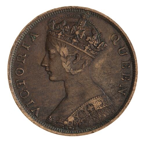 Coin - 1 Cent, Hong Kong, 1863