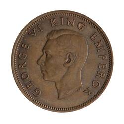 Coin - 1/2 Penny, New Zealand, 1947