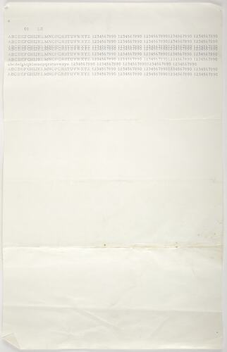 Test Print - Friden, Flexowriter, 1955-1964