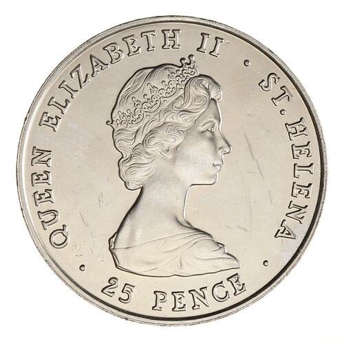 Coin - 25 Pence, St Helena, 1980