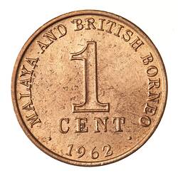 Coin - 1 Cent, Malaya & British Borneo, 1962