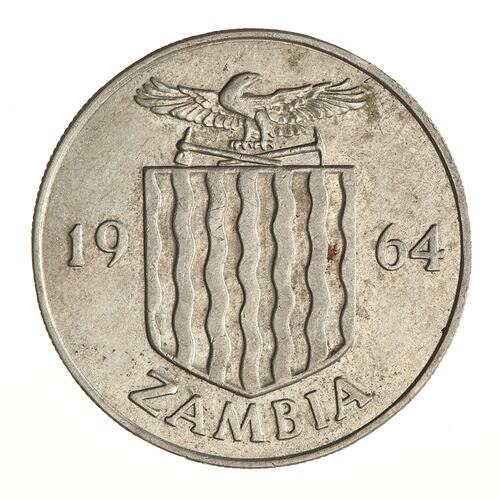 Coin - 1 Shilling, Zambia, 1964