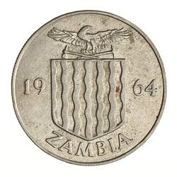 Coin - 1 Shilling, Zambia, 1964