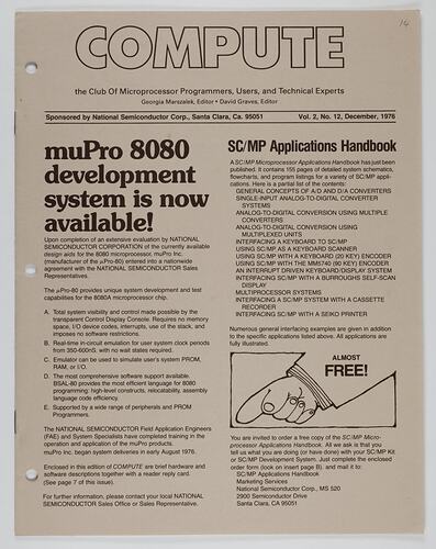 Newsletter - COMPUTE, Vol 2 No 12, Dec 1976