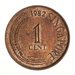 Coin - 1 Cent, Singapore, 1982