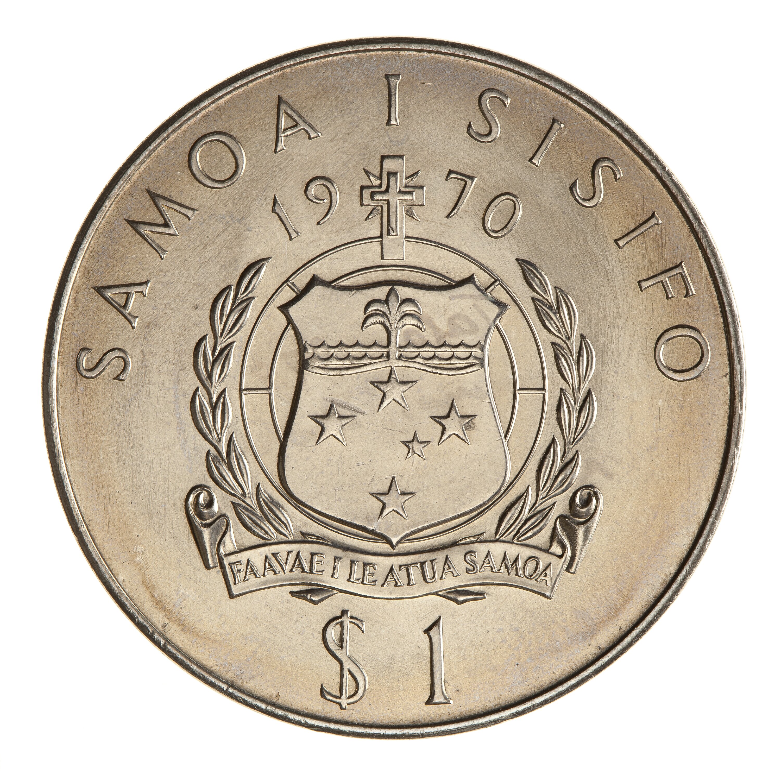 Coin - 1 Tala, Captain James Cook Commemorative, Samoa, 1970