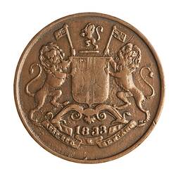 Coin - 1/4 Anna, Bombay Presidency, India, 1833