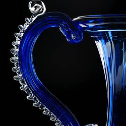 Cobalt blue Venetian blown-glass vase.
