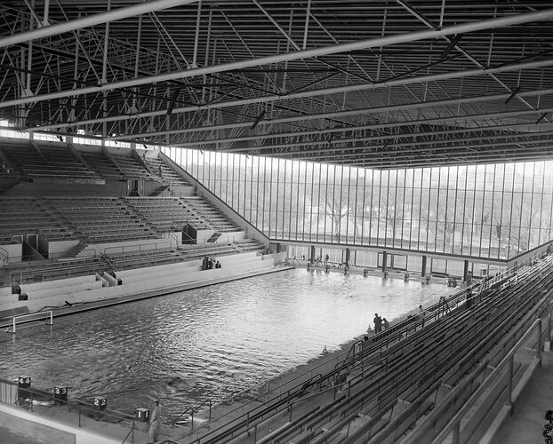 Negative - Swimming Pool Interior, Olympic Park, Melbourne, Victoria, 1956