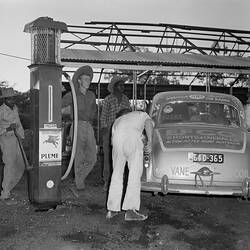 Negative - People with Motor Car During the Redex Car Trial, Victoria, Sep 1955