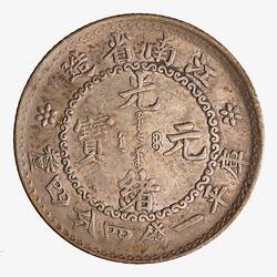 Coin - 20 Cents, Jiangnan, China, 1898