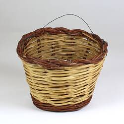Basket -  Mazzarino, Figs & Fruit Harvest, Woven Cane, St Albans, Melbourne, circa 1990s