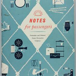 Booklet - 'Notes for Passengers',  P&O Orient Line, Apr 1960