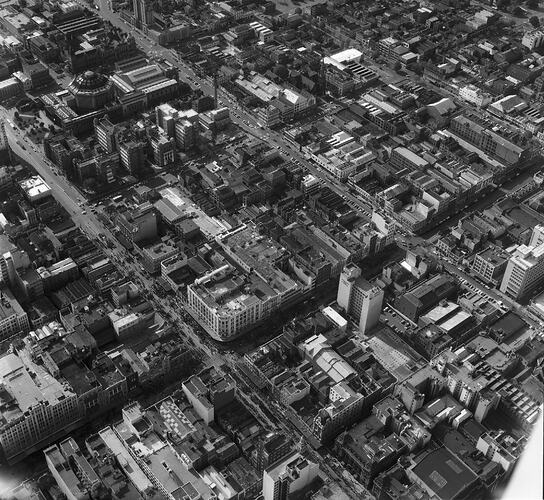 Negative - Aerial View of Melbourne, circa 1965