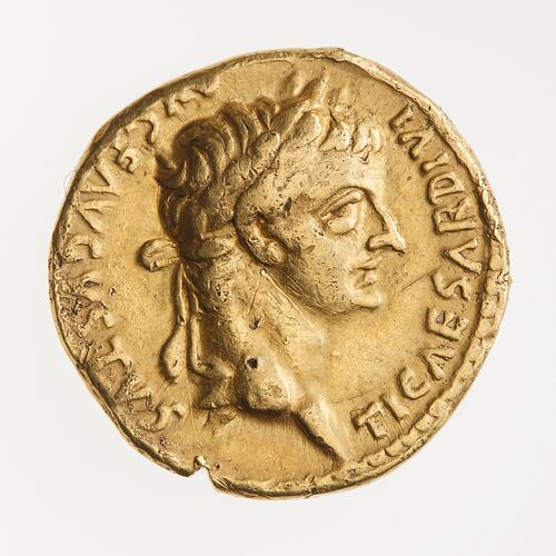 Coin - Aureus, Emperor Tiberius, Ancient Roman Empire, 14-37 AD