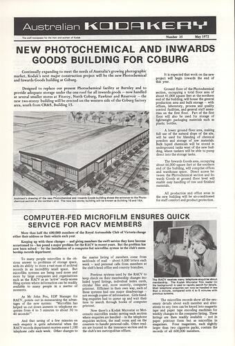 Newsletter - 'Australian Kodakery', No 35, May 1972