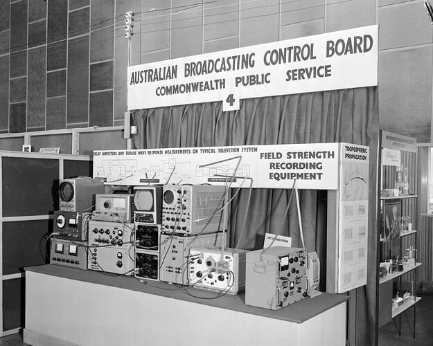 Mingay Publishing Co, Australian Broadcasting Control Board Exhibition Stand, Parkville, Victoria, 26 May 1959