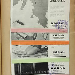 Scrapbook - Kodak Australasia Pty Ltd, Advertising Clippings, 'Journal of Pharmacy', Abbotsford, 1937-1957